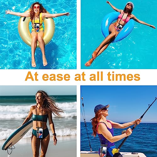 Extra Large Waterproof Phone Pouch Bag Case for Samsung Galaxy S25 Ultra S24 Plus S23 Note 20 A36 A35 A16 A15 iPhone 16E 16 Pro Max [Up to 10"] [2-Pack] IPX8 Vacation Cellphone Dry Bag-Clear