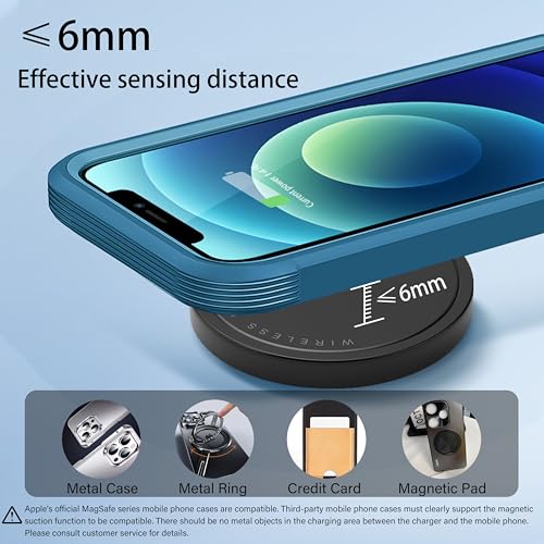 Magnetic Wireless Charger for iPhone 15W Max Fast Mag-Safe Wireless Charging Pad Compatible with iPhone 16/16 Plus/16 Pro/16 Pro Max/15/14/13/12 Series with USB-A Converter Black - color: Black