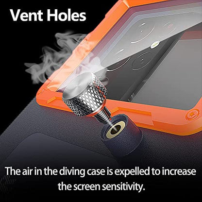 Waterproof Underwater Snorkeling Diving Phone Case for iPhone 16/15/14/13/12/11 Pro Max Mini and Galaxy S25/S24/S23/S22/S21 Ultra Plus Professional [15m/50ft] Photo Video Cover (SG Black)