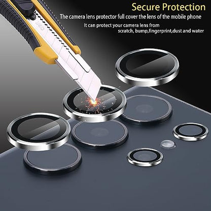 Camera Lens Protector for Samsung Galaxy S25 Ultra, Silver - color: Silver