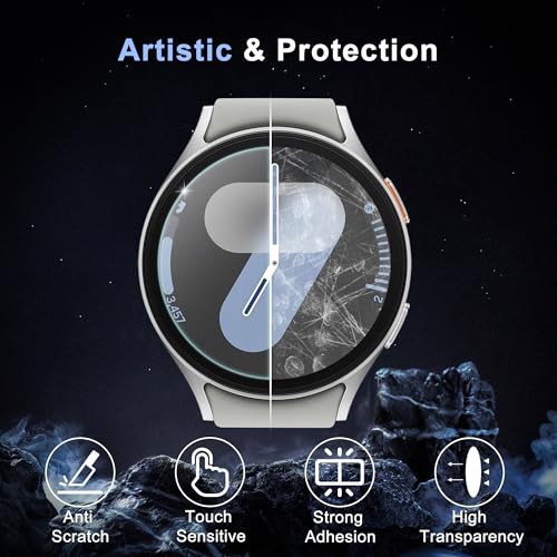 6 Pack for Samsung Galaxy Watch 7/6/5/4/FE Screen Protector 40mm | HD Tempered Glass Protective Film, Anti Scratch, Bubble Free, Touch Sensitive, Anti Fingerprint - size: For Galaxy Watch 7/6/5/4/FE 40mm 1.57 Inch