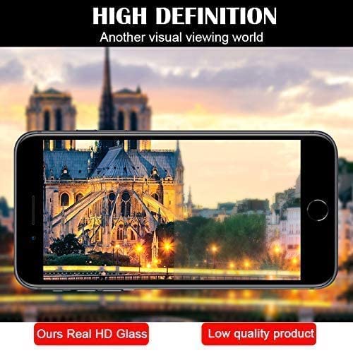 IFLASH iPhone 8, 7 Full Cover Screen Protector, [2 Pack] Full Coverage Tempered Glass Screen Film for Apple iPhone 8, 7 4.7” Inch - Bubble Free/edge-to-edge Screen Protector - Black - color: iPhone 7/8 4.7" (Black)