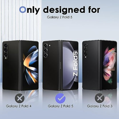 for Samsung Galaxy Z Fold 5 5G Screen Protector, Flexible TPU Screen Protector, 2 Pack Front with 2 Pack Inside, Fingerprint Unlock, Case Friendly, Bubble Free, Anti-Scratch, HD Clear - size: 4 in 1