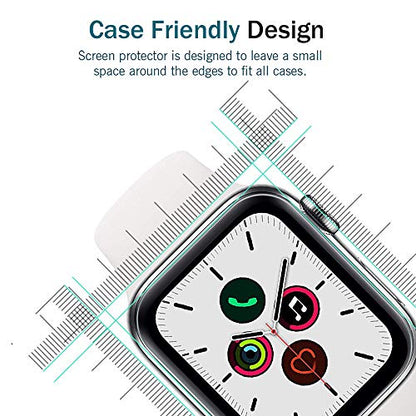 6 Pack Designed for Apple Watch Screen Protector 40mm, Apple Watch SE Series 6 5 4 Screen Protector，Anti-Scratch Bubble-Free Flexible TPU Film for iWatch 40mm