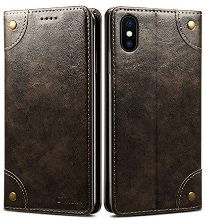 SINIANL iPhone 8 Plus / 7 Plus Case, Leather Wallet Folio Case with Stand, Magnetic Closure, Credit Card Slot, Black - color: Black, size: iPhone 7 Plus / 8 Plus (5.5 inch)