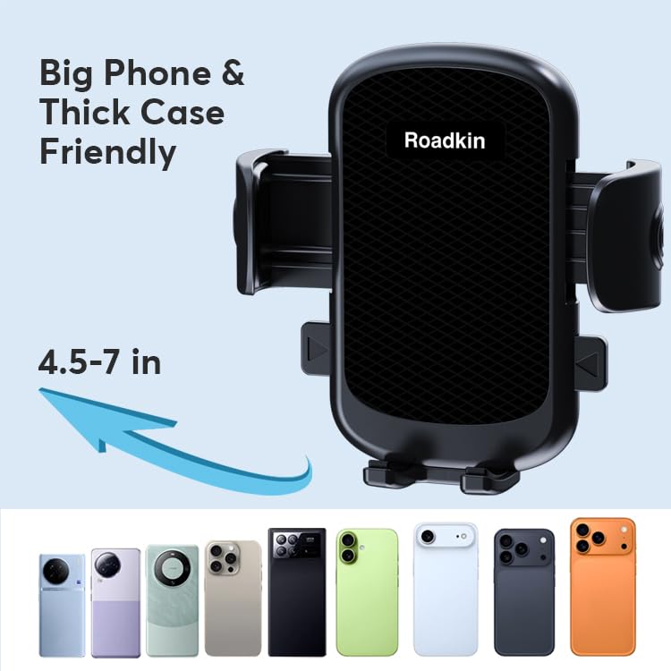 Car Phone Holder,2026 Military Grade,Strongest Suction, Heat Resistant Material, Universal Dashboard and Windshield Mount with Adjustable Suction Cup, Compatible with All Smartphones