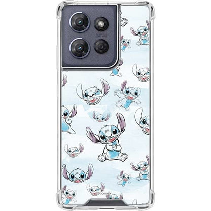 Skinit Clear Phone Case Compatible with Moto G Power 5G (2025) - Officially Licensed Disney Lilo and Stitch Pattern Design - color: Blue - STCHDS06