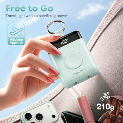 10000mAh Portable Charger,22.5W Power Bank& iWatch Charger,Green - color: Green, size: 10000mAh