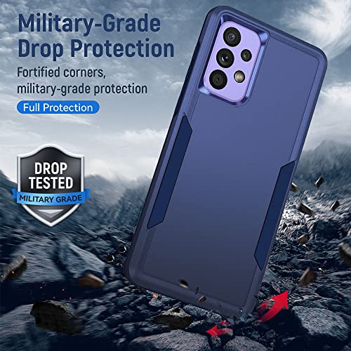 for Samsung A53 5G Case, Galaxy A53 5G Case with Screen Protector,Full Body Protection Durable Rubber Cover Phone Case for Samsung Galaxy A53 5G,Blue - color: 2 Blue