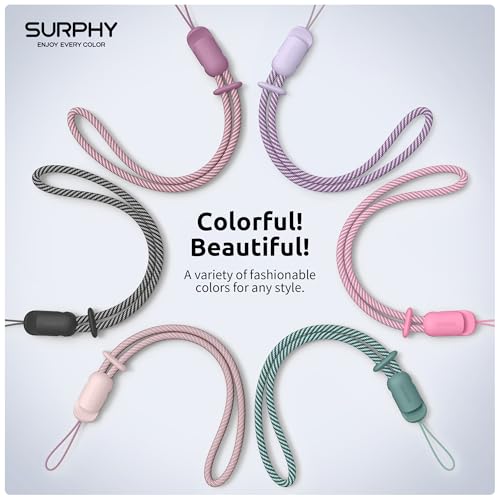 SURPHY 3 Pack Phone Wrist Strap, Phone Lanyard with Cellphone Tether Tab - color: A- Pink & Lilac & Lilac Purple