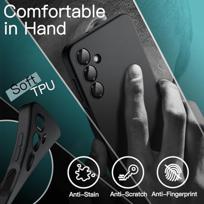 JETech Slim Case for Samsung Galaxy A16, Black | Soft TPU Design, Matte Finish, Shockproof Protection - color: Black, size: Galaxy A16