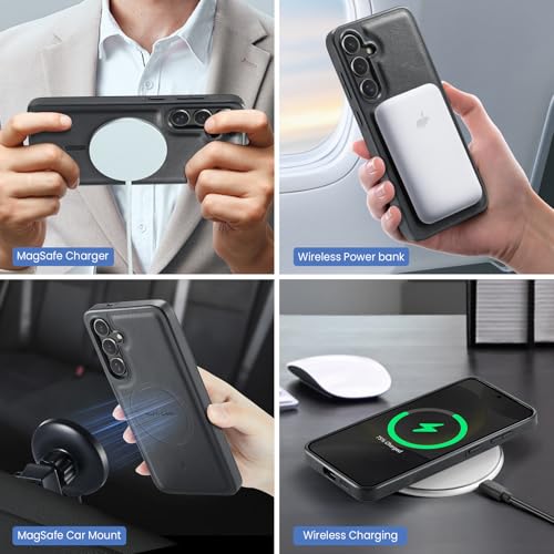 for Samsung Galaxy S26 Plus 2 in 1 Detachable Card Bag Wallet Case Durable Leather Wallets Magnetic Card Holder 4 Card Slots Ring Stand RFID Blocking Black - color: Black, size: Samsung Galaxy S26 Plus
