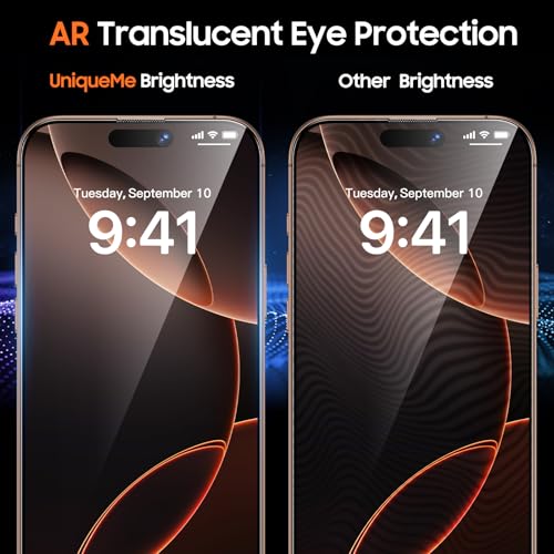 UniqueMe 360° Privacy Screen Protector for iPhone 16 Pro Max - 6.9 inch - size: 16 Pro Max 6.9 inch