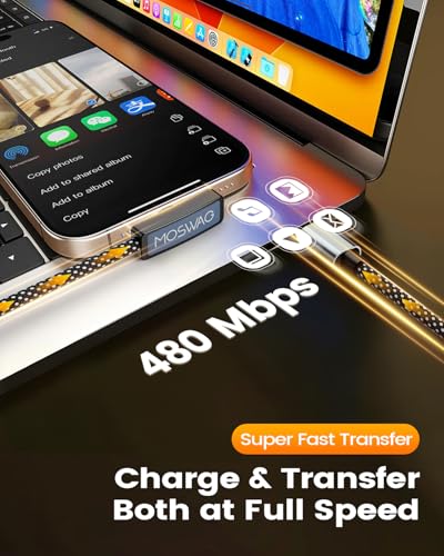 MOSWAG 90 Degree USB C to C Cable 60W 2Pack 3.3ft Fast Charging Right Angle - size: 3.3FT+3.3FT
