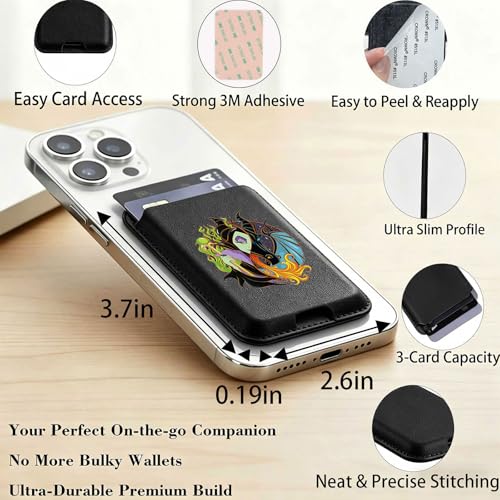 MNIGIU Fantasy Villain Phone Wallet Dark Fairy Dragon Phone Card Holder Gothic Movie Fan Gifts Villain Merch (Villain Phone Wallet)
