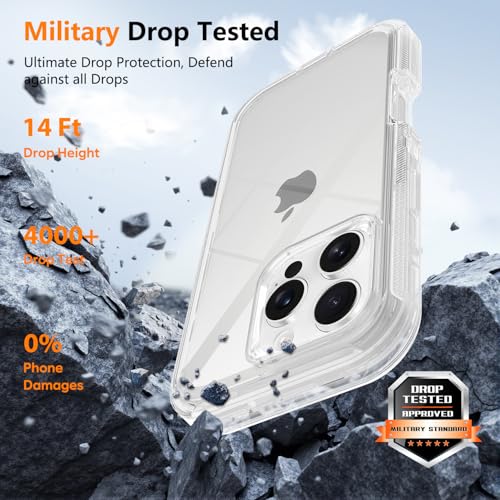 TUTUKII for iPhone 16 Pro Max Case Clear | Heavy Duty Shockproof, Anti-Drop, Anti-Yellow,Triple-Layer Transparent Protective Phone Cover, 6.9" - color: Clear, size: iPhone 16 pro max 6.9"