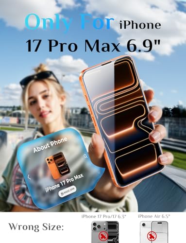 MAGIC JOHN for iPhone 17 Pro Max Screen Protector Tempered Glass 6.9 inch | 2Pack, Auto Dust-Elimination, Easy Installation, Bubble Free, HD Clear - size: iPhone 17 Pro Max 6.9inch