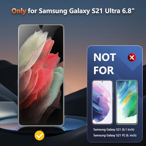 3 Pack TPU Screen Protector for Samsung Galaxy S21 Ultra (Not Glass) - size: Samsung Galaxy S21 Ultra