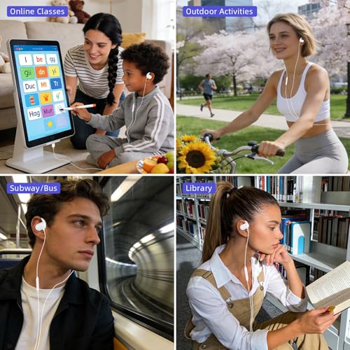 APETOO USB C Open-Ear Headphones with Earhook Mic & Volume Control White - color: White