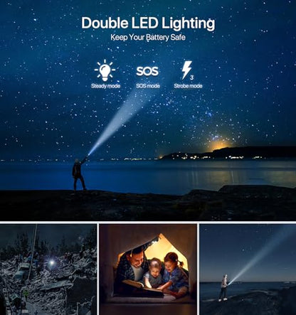 Nuynix Solar Power Bank 49800mAh, 15W Fast Charging with LED Flashlight - color: Blue
