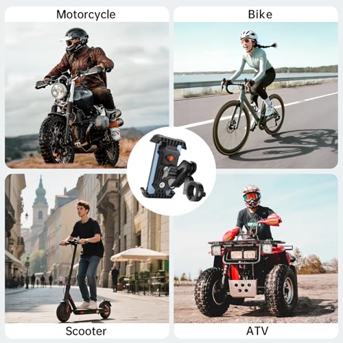 Motorcycle Phone Mount with Vibration Dampener & Security Lock