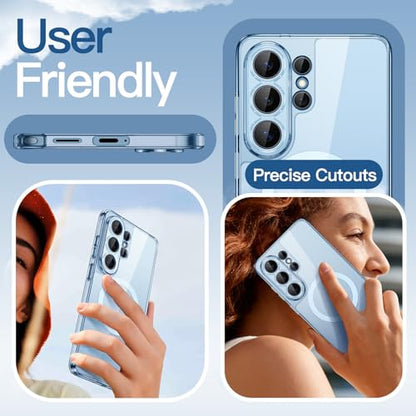JETech Magnetic Case for Galaxy S26 Ultra, Omphalodes | Compatible with MagSafe, Full Camera Lens Protection, Shockproof Protective Phone Cover, Scratch Resistant Clear Back - color: Omphalodes, size: Galaxy S26 Ultra