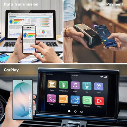 Wireless Charging Case for Galaxy S26 Plus, Upgraded 12000mAh Rechargeable Portable Charging Case Compatible with Galaxy S26 Plus (6.7 inch) with Carplay Extended Battery Pack Charger Case (Black) - size: Galaxy S26 Plus -12000mAh