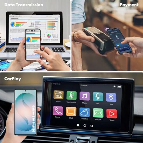 Wireless Charging Case for Galaxy S26 Plus, Upgraded 12000mAh Rechargeable Portable Charging Case Compatible with Galaxy S26 Plus (6.7 inch) with Carplay Extended Battery Pack Charger Case (Black) - size: Galaxy S26 Plus -12000mAh