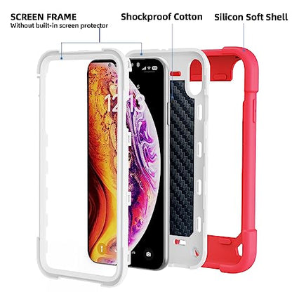 MARKILL Compatible with iPhone Xs Max Case 6.5 Inch with Ring Stand, Heavy-Duty Military Grade Shockproof Phone Cover with for iPhone Xs Max. Hot Pink - color: Hot Pink, size: iPhone XS Max 6.5"