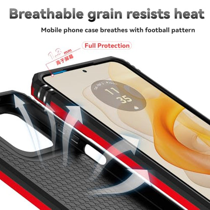 for Motorola Moto G 2025 / Moto G 2026 / Moto G Play 2026 Case, with Slide Camera Cover Screen Protector Ring Holder Kickstand Military Grade Protection 15ft Drop Tested Protective Phone Case (Red) - color: Red with camera cover Military-Grade 2nd gen
