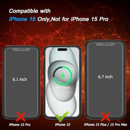 Battery Case for iPhone 15, [10000mAh] Enhanced Rechargeable Portable Protective Wireless Charger Case Battery Pack Support CarPlay Wireless Charging Case Compatible with iPhone 15 (6.1 inch)-Black - size: iPhone 15