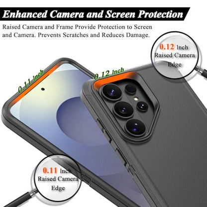 Compatible with Samsung Galaxy S26 Ultra Case, with Belt Clip Holster Heavy Duty Rugged Shockproof Full Body Protection Kickstand Cover for Samsung Galaxy S26 Ultra Phone (Black) - color: Black