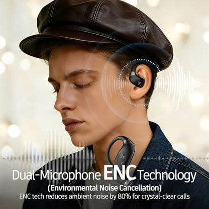 LYPERTEK SoundFree S40 Open Ear Earbuds, Bluetooth Headphones - color: S40-Black