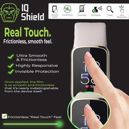 IQShield 6 Pack Screen Protector for Fitbit Luxe, Easy Install, Ultra Thin, Anti-Scratch, Anti-Bubble, Clear TPU Film - size: 0.75 INCH