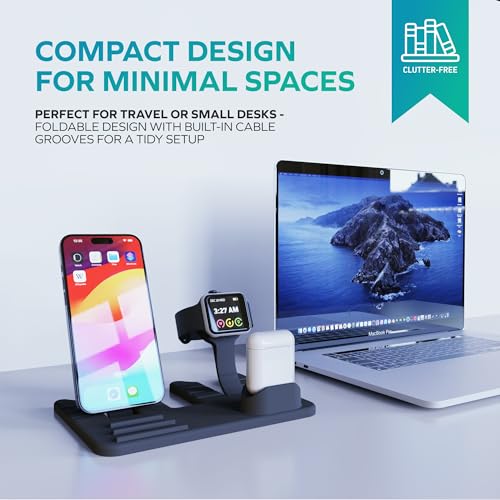 3-in-1 Foldable MagSafe Charging Stand for iPhone, AirPods & Apple Watch