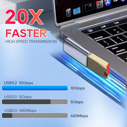 UCEC 90 Degree USB 3.2 Adapter, USB 90 Degree Adapter USB Angle Adapter - style: 2Pack A Male to A Female (Grey)
