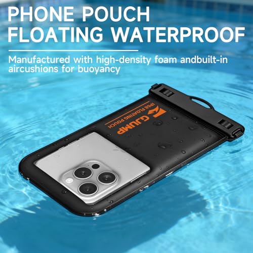 Waterproof Phone Pouch Floating, 2 Pack IP68 Dry Bag Cell Phone Case | Waterproof Phone Case with iPhone 17 16 15 14 Pro Max, Snorkeling Beach Swimming Cruise Travel Essentials, Lanyard Included - color: Orange*2