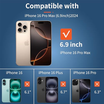SAMKE 3 Pack Screen Protector for iPhone 16 Pro Max HD Tempered Glass 6.9in - size: iPhone 16 Pro Max