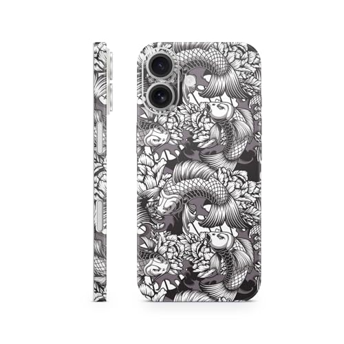 Phone Skin Compatible with Apple iPhone 17 - Angry Koi - Premium 3M Vinyl Protective Wrap Decal Cover - Easy to Apply | Crafted in The USA by MightySkins - color: Angry Koi, size: iPhone 17 (Full Wrap), style: Matte Finish