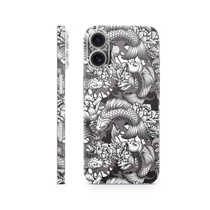 Phone Skin Compatible with Apple iPhone 17 - Angry Koi - Premium 3M Vinyl Protective Wrap Decal Cover - Easy to Apply | Crafted in The USA by MightySkins - color: Angry Koi, size: iPhone 17 (Full Wrap), style: Matte Finish