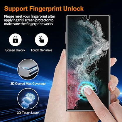 2 Pack for Samsung Galaxy S22 Ultra Anti-Glare Matte Privacy Screen Protector 6.8 inch, Smooth and Responsive Touch Flexible EPU Film, [Support Fingerprint Unlock] [Self-Healing] [Not Glass] - size: Samsung Galaxy S22 Ultra