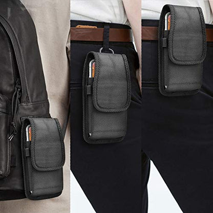 Njjex Cell Phone Holster for iPhone 13 14 15 16 17 Pro Max 12 11 XR Samsung Galaxy S25 S24 Ultra S23+ S22 S21 S20 Note 20 A14 A15 A35 A16 A36 5G A17 Belt Clip Holster Phone Pouch Holder Carrying Case | Cell Phone Holster for iPhone 17 Samsung Galaxy S26 S