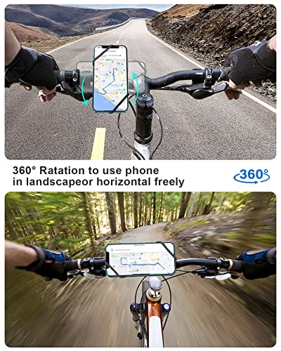 EWA Magnetic Bike Phone Holder, 360° Rotating Handlebar Mount