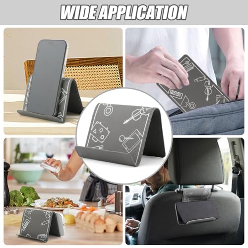 Airplane Phone Holder, Foldable Flexible Travel Phone Stand - color: Grey