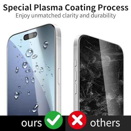 3 Pack Tempered Glass Screen Protector for iPhone 17 Pro Max 6.9 Inch with 3 Pack Camera Lens Protector, 9H Hardness, HD Clear, Scratch Resistant, Case Friendly, Easy Install - size: iPhone 17 Pro Max