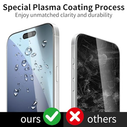 3 Pack Tempered Glass Screen Protector for iPhone 17 Pro Max 6.9 Inch with 3 Pack Camera Lens Protector, 9H Hardness, HD Clear, Scratch Resistant, Case Friendly, Easy Install - size: iPhone 17 Pro Max