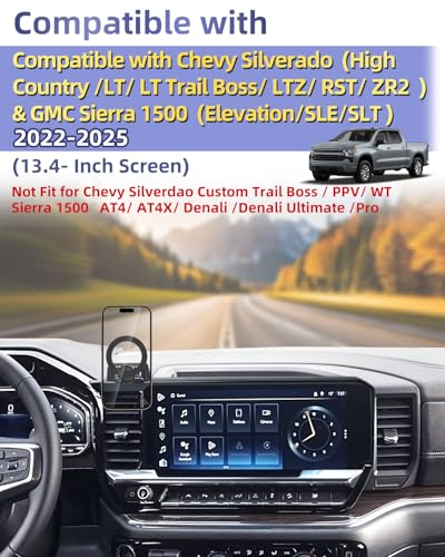 PZK Car Phone Holder for 2022-2026 Chevy Silverado/GMC Sierra 13.4'' Screen - color: Magsafe, size: Silverado 1500/GMC Sierra 1500 2022-2026