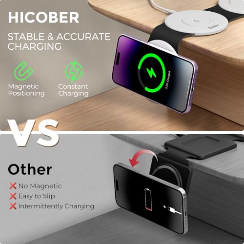 HICOBER 3IN1 Wireless Charging Station for iPhone,Watch,AirPods,Black&White - color: Black&White