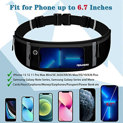 Running Belt for Men, Adjustable Fanny Pack for Women, Pure Black - color: 10 - Pure Black