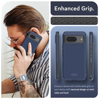 TUDIA MergeGrip [Military Grade] Designed for Google Pixel 8 Case (2023) - [Drop Tested] Dual Layer Shockproof Slim Rugged Tough Heavy Duty Protective Phone Cases Cover - Indigo Blue - color: Indigo Blue, size: Standard Pixel 8